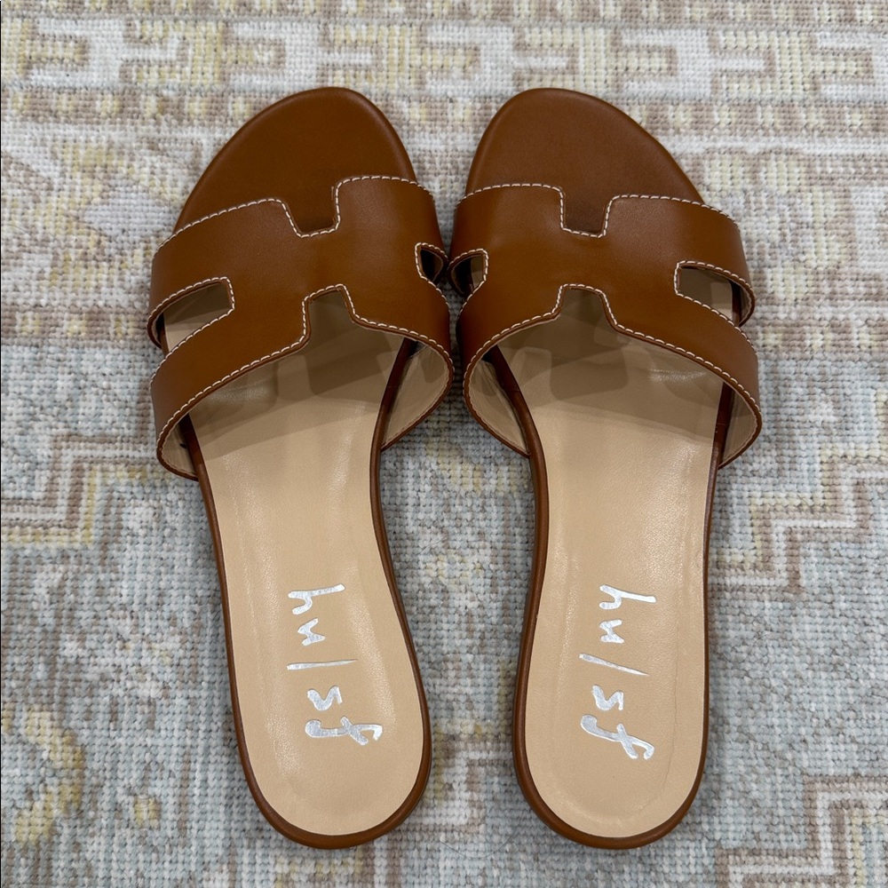 French Sole Cognac Sandals